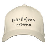 Cap, Schrodinger wave equation, black thread Embroidered Hat