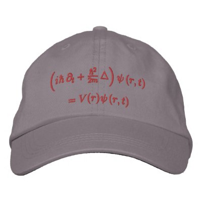 Cap, Schrodinger wave equation, red thread by dantopa