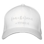 Cap, Schrodinger wave equation, white thread Baseball Cap