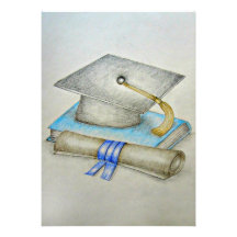 Cap with Degree Invites