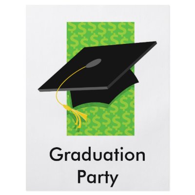 Cap with Money Background Flyer by GraduationStation