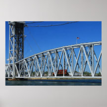 Cape Cod Canal Railroad Bridge Locomotive Poster