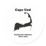 Cape Cod Round Stickers