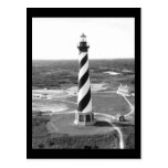 Cape Hatteras Lighthouse black and white photo Post Cards