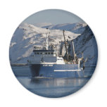 Cape Horn, Factory Trawler in Dutch Harbor, AK Fridge Magnet