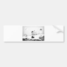 Cape Neddick Light snow sketch Bumper Sticker