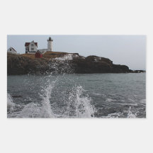 Cape Neddick / Nubble Light Rectangular Stickers