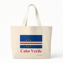 Cape Verde Flag with Name in Portuguese Bag