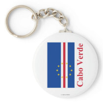 Cape Verde Flag with Name in Portuguese