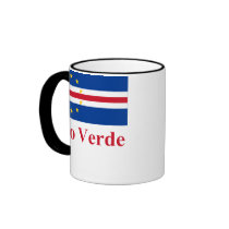 Cape Verde Flag with Name in Portuguese Mug