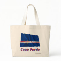 Cape Verde Waving Flag with Name Tote Bag