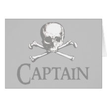 Capitaine de pirate cartes de vœux
