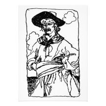 Capitaine vintage Sketch de pirate par Howard Pyle Faire-parts