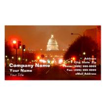 Capital Building at Night Business Card Templates