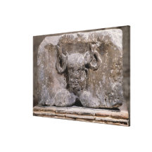Capital of the Nautes Pillar depicting Cernunnos Gallery Wrapped Canvas