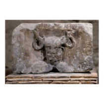 Capital of the Nautes Pillar depicting Cernunnos posters