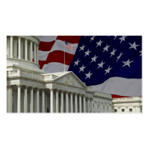 Capitale et drapeau des Etats-Unis Cartes De Visite Personnelles