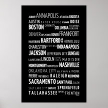 Capitales des USA Poster