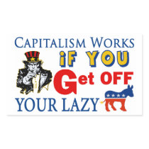 Capitalism Works Rectangular Sticker