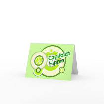 Capitalist Hippie Note Card