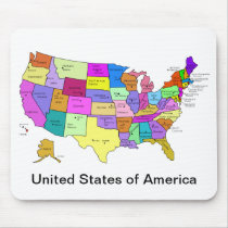 Capitals of the United States Mousepads