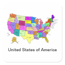 Capitals of the United States Stickers