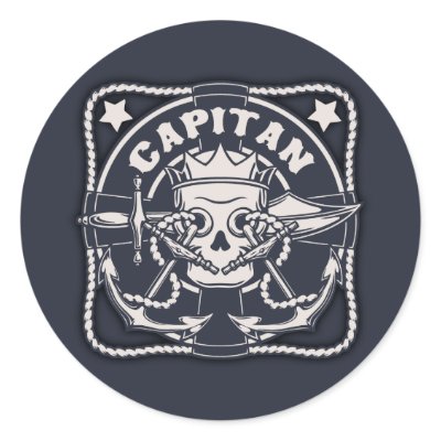 Capitan Round Stickers by skullabee