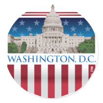 Capitol Building - Washington DC Round Sticker