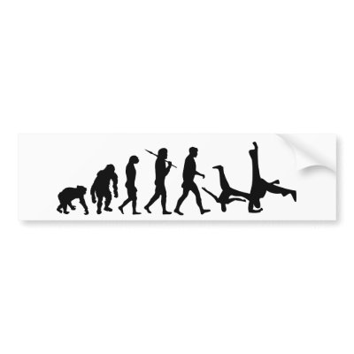 Capoeira martial arts dance evolution gift bumper stickers by Funkart