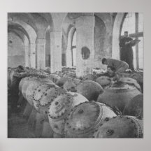 Capping and Weighing Naval Mines Poster