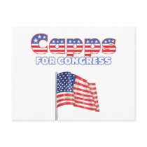 Capps for Congress Patriotic American Flag Design Postcard
