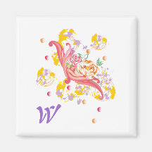 Cappuccino Flowers Magnet