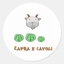 Capra e cavoli round stickers