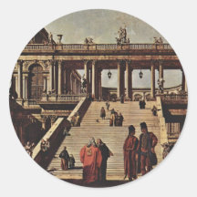 Capriccio Palace Stairs By Bernardo Bellotto Stickers