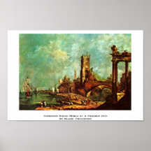Capriccio Scene Porch At A Towered City Posters