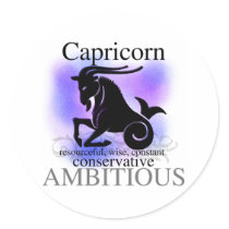 Capricorn About You Round Stickers