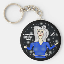 Capricorn Chicks Rule! Keychain