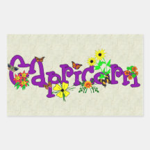 Capricorn Flowers Rectangular Sticker