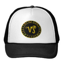 CAPRICORN GOLD ZODIAC SIGN JEWEL HAT