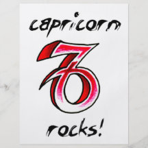 Capricorn Horoscope Sign design! Personalized Flyer