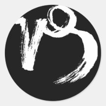 Capricorn Round Sticker
