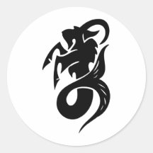 Capricorn Round Stickers