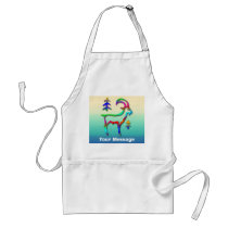 Capricorn Star Sign Rainbow Colour Goat Apron