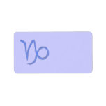 Capricorn. Zodiac Astrological Sign. Blue. Custom Address Labels