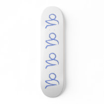 Capricorn. Zodiac Astrological Sign. Blue. Skate Boards