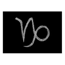 Capricorn. Zodiac Astrology Sign. Black. Business Card Templates