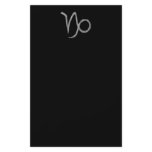Capricorn. Zodiac Astrology Sign. Black. Flyer Design