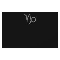 Capricorn. Zodiac Astrology Sign. Black. Flyer