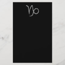 Capricorn. Zodiac Astrology Sign. Black. Flyer Design