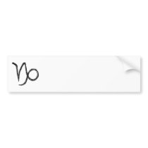 Capricorn. Zodiac Astrology Sign. Bumper Sticker